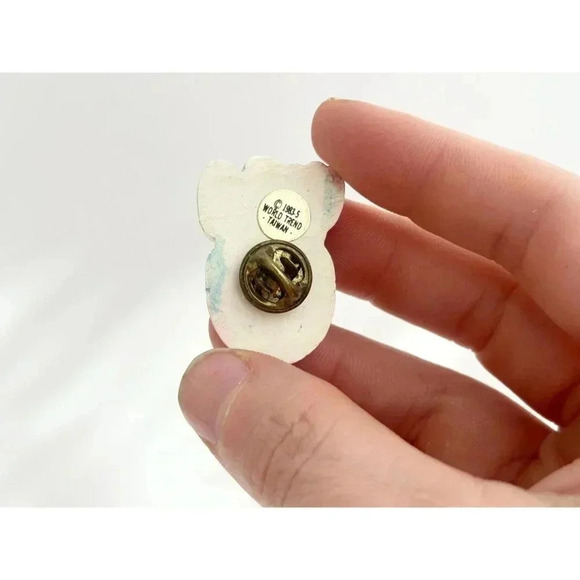 Easter Bunny Rabbit + Egg Shaped World Trend 1980's Vintage Pin | brooch - Picture 7 of 7